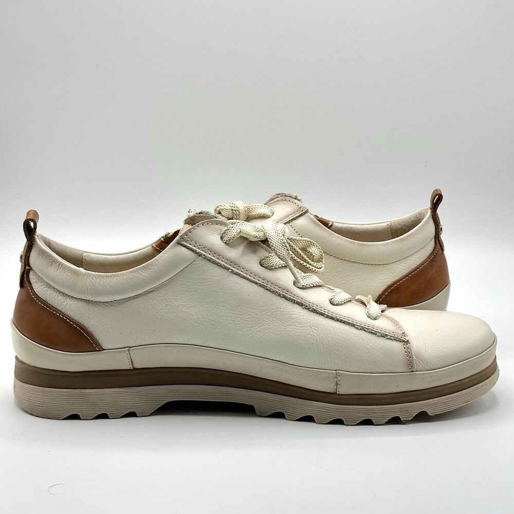 Pikolinos Vigo Zip Up Lace Up Leather Oxford Sneakers in Nata Size 42 EU / US 11 - Picture 6 of 14